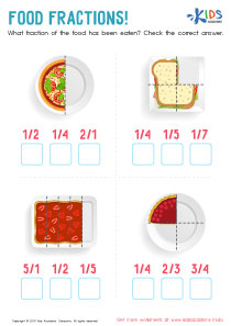 Food Fractions Worksheet: Free Printable PDF for Children